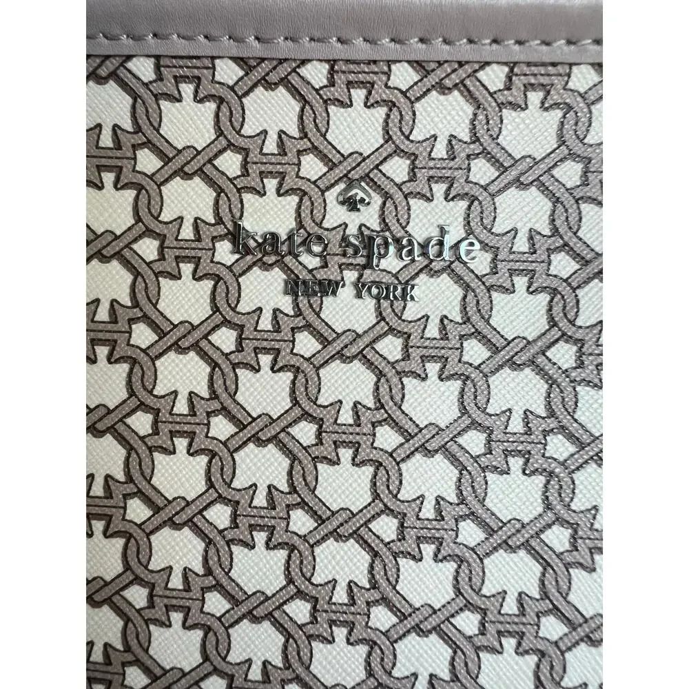 Kate Spade New York Large‎ Spade Link Cream Beige Tote Hand and Shoulder Bag